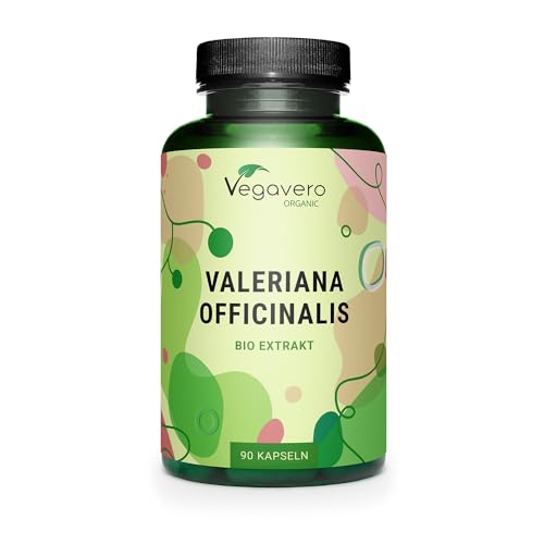 Valeriana BIO 2000 mg Vegavero | Extracto Valeriana Officinalis | SIN ADDITIVOS | Favorece Relajación y Sueño | Contra Estrés y Mal Humor | 90 Cápsulas
