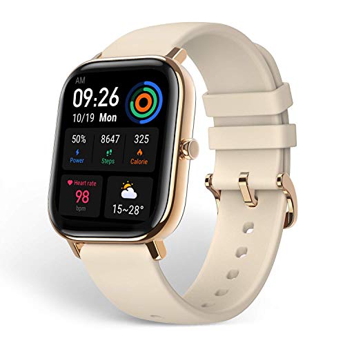 Amazfit GTS Reloj Inteligente Smartwactch Deportivo 14 días de Duración Batería GPS+Glonass Seguimiento Biológico BioTracker PPG Frecuencia Cardíaca 5ATM Bluetooth 5.0 iOS & Android (Gold)