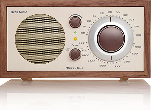 Tivoli Audio Model One Radio Am/FM de Mesa clásica (Nogal/Beige)