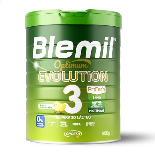 Blemil 3 Optimum Evolution - Preparado Lácteo en Polvo para Niños de 1 a 3 años - 0% Azúcares Añadidos, sin Aceite de Palma - 800g