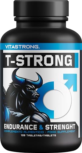 Vitastrong Vitality Complex - 120 cápsulas T-Strong con arginina, taurina, maca, fenogreco, ginseng, ginkgo, zinc, vitamina B6 - energía, bienestar masculino y apoyo al rendimiento