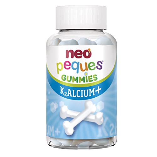 NEO PEQUES | Gummies Kalcium + | 30 Gominolas | Con Calcio y Vitaminas K2 y D3 | Favorecen la Absorción de Calcio | Caramelos Masticables para Niños | Sabor Yogur