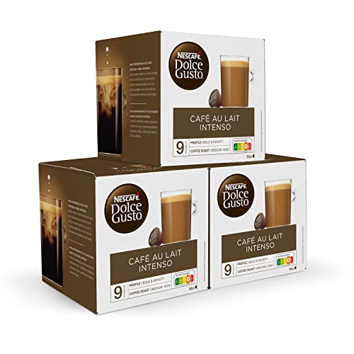 NESCAFÉ Dolce Gusto Café con Leche Intenso - x3 pack de 16 cápsulas - Total 48 cápsulas