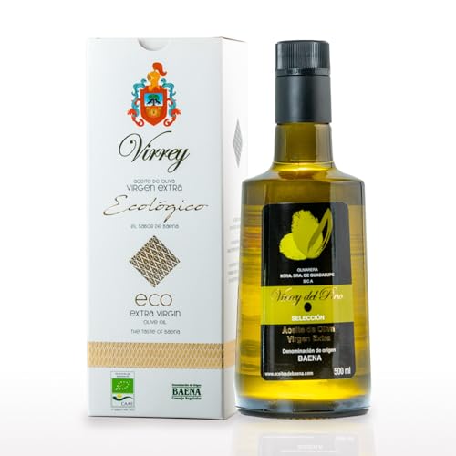Virrey Selección - Aceite de Oliva Virgen Extra - Coupage Natural - AOVE con DOP Baena - Premio Calidad Oro - Medalla Gourmet Plata - Botella 500 ml Estuche Elegance.