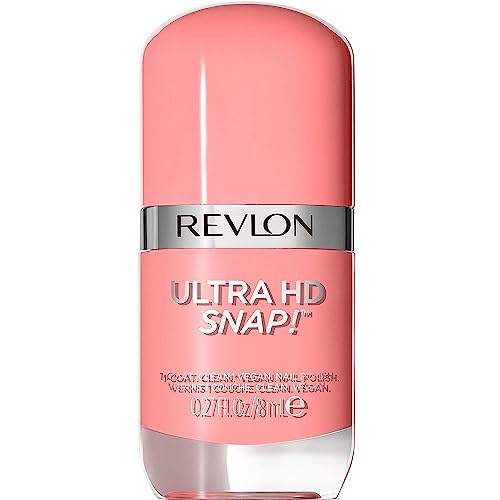 Revlon Ultra HD Snap! Esmalte de uñas de secado rápido. Alta cobertura en una sola pasada. Fórmula Vegana (Tono #027 Think Pink) - 8ml