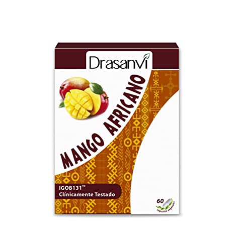 DRASANVI Mango Africano | Peso Saludable | Quemagrasas y Saciante| el Mango Contiene Magnesio, Fósforo, Potasio, Sodio, Vitaminas del Grupo B y ácidos Grasos | 60 Cápsulas = 30 Días
