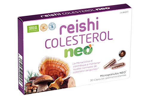 NEO | Ayuda a Controlar el Colesterol | A Base de Extractos Puros de Hongos de Cultivo Ecológico | Reductor de Colesterol | Píldoras Recubiertas de Vitamina C Para Mayor Absorción | 30 Cápsulas