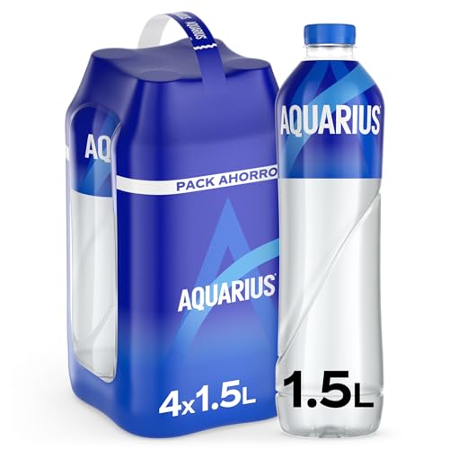 Aquarius Limón - Bebida funcional con sales minerales, baja en calorías - Pack de 4 botellas 1,5L