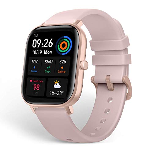 Amazfit , GTS Reloj Smartwactch Deportivo 14 Días Batería GPS Glonass Sensor Seguimiento Biol Unisex Adulto, Rosa (Pink), 12.6 X 12.4 X 6 Cm