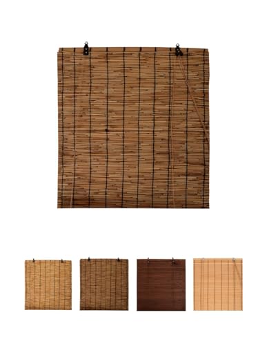 JARDIN202 - Persiana de Bambú Enrollables – Estor Bambú Natural para Interior | 80X160 (Nogal)