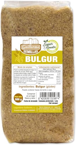 Guillermo | Bulgur - Paquete 500 g. | 100% natural | Perfecto para una dieta equilibrada | Rico en carbohidratos de calidad