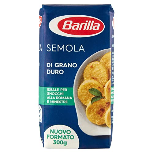 Barilla Semola di Grano Duro - Sémola de trigo duro, ideal para gnocchi y sopas romanas, 300 g