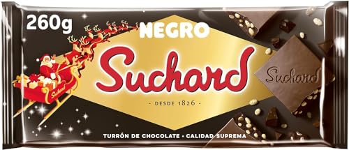 Suchard Tableta de Turrón de Chocolate Negro con Arroz Inflado 260g