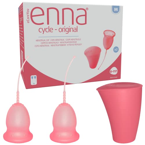 Enna Cycle - 2 Copas Menstruales Y Caja Esterilizadora, Talla M