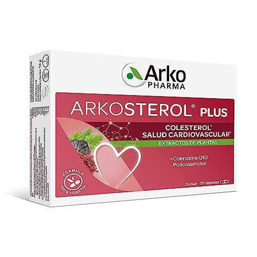 Arkopharma Arkosterol Plus Levadura Roja de Arroz + Q10 30 Cápsulas, Monacolinas, Coenzima Q10, Solución Natural para Controlar el Colesterol, 100% vegetal, 1 Cápsula al Día