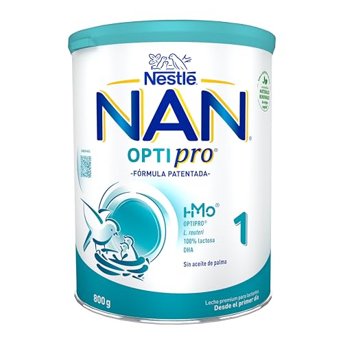 Nestlé NAN Optipro 1 - Leche para Lactantes en Polvo Fórmula Bebé Desde el Primer Día, 800g