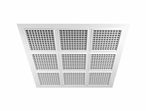 Panel de techo suspendido de 595 mm x 595 mm / 23.5' x 23.5' para azulejos de techo, difusores de pantalla cuadrada, rejilla de ventilación RP
