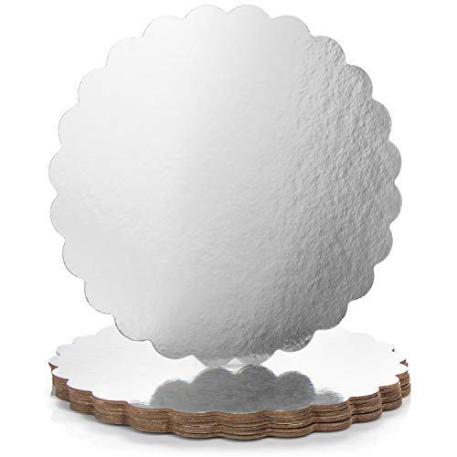 COM-FOUR 8x Bases para tartas recubiertas - Base para decorar y servir - Plato para tartas de cartón - Ø 30 cm (08 piezas - pequeño / Ø 30,5 cm)