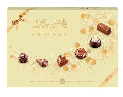 Lindt Dulces Deseos Caja de Bombones, Surtido de sabores, Bombón de Chocolate, 143 g