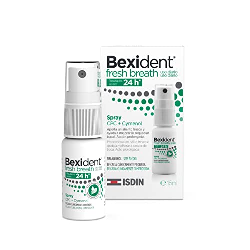ISDIN Bexident Fresh Breath Uso Diario Spray con CPC + Cymenol, Aliento fresco en 24h y ayuda a mejorar la sequedad bucal, 1 x 15ml