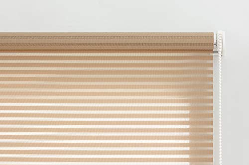 Estoralis Roma Estor Enrollable translucido Liso, Tela, Beige, 130 x 190 cm