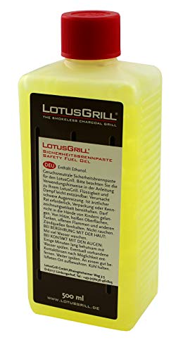 LotusGrill - Pasta de combustión (500 ml, tamaño familiar, especialmente diseñada para barbacoas de carbón vegetales de baja humo)