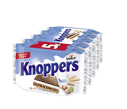 Knoppers x5 (5 x 25gr) - Barquillos rellenos con crema de leche y crema de avellanas
