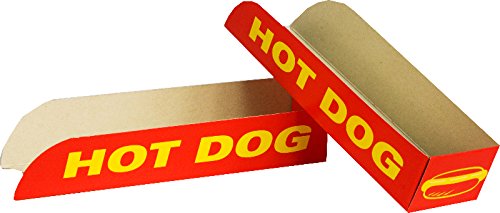 Venker Contenedor de embalaje para perros calientes - Caja para perros calientes - 50 unidades - para llevar