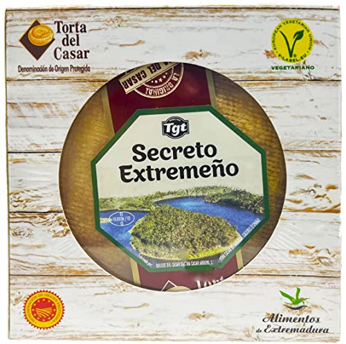 Secreto Extremeño 'D.O.P. Torta del Casar' - Peso 500 Gr. - Torta del Casar Certificada por Alimentos de Extremadura
