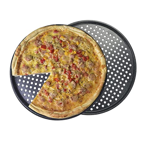 2 paquetes de moldes para pizza perforados para horno Molde para pizza de 36 cm con agujeros