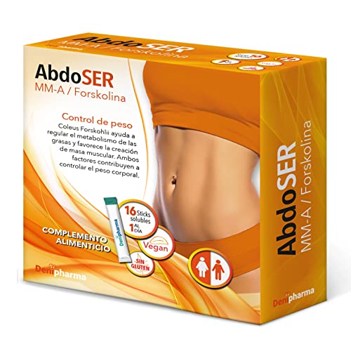 Abdoser - 16 sticks - Elimina la grasa acumulada en abdomen y muslos - Adelgazante con MM-A y Forskolina - Quemagrasas - Detox - 16 sobres - 1 al dia