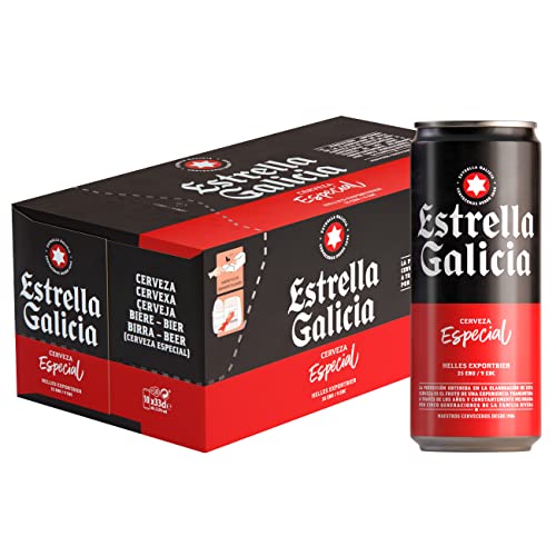 Cerveza Estrella Galicia Especial Frigopack - Paquete de 10 latas de 33cl – Bebida alcohólica 5,5% de volumen en alcohol