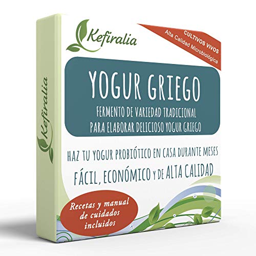 Fermento de Yogur Griego (Reusable de forma ilimitada) + Instrucciones + Recetas + Ayuda y asesoramiento en español - KEFIRALIA