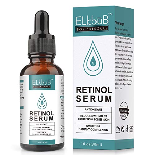 Retinol Serum – Retinol contenido Sistema con Vitamin C & Vegan ácido hialurónico – Reparación Piel, Cicatriz, Mancha Oscura, Línea Fina y Arrugas para Cara y Piel
