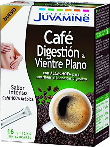 JUVAMINE - Café Vientre Plano y Digestión - Café 100% Arábica Con Alcachofa - Sabor Intenso - Tueste Mediano