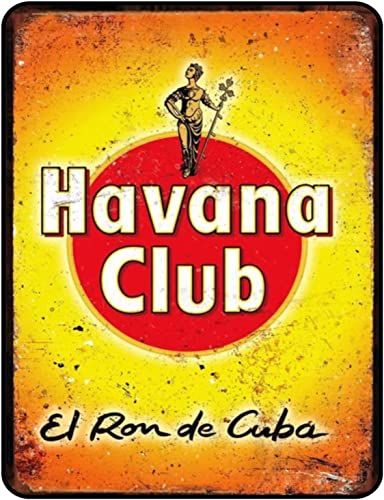 Vintage Retro Man Cave Bar Pub Cobertizo Regalo Novedad Metal Metal Metal Decoración de Pared Letrero - Havana Club El Ron De Cuba Ron