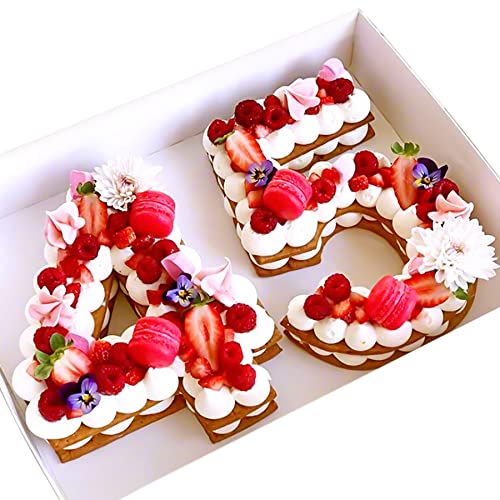 0-8 moldes numéricos para tartas de 10 pulgadas con número árabe para hacer tartas decorativas para hacer tartas de bricolaje boda cumpleaños aniversario color blanco