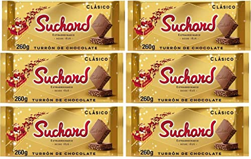 SUCHARD TURRON CHOCOLATE 260gr. Pack de 6