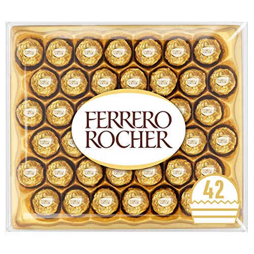 Ferrero Rocher Bombones de Chocolate con Avellanas, 525 g, 42 Unidades