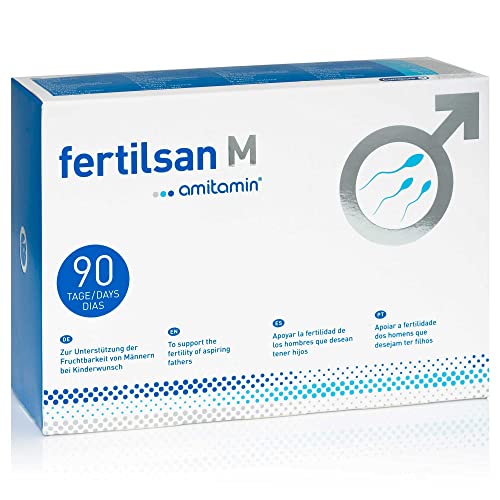 amitamin fertilsan M, 270 cápsulas, calidad de farmacia, alta dosis de 13 micronutrientes para apoyar la fertilidad masculina y la producción de esperma para su deseo de tener hijos, vegano