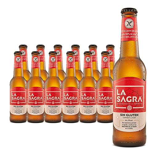 La Sagra Sin Gluten - Alc. 5,0% Vol - Caja de 12 botellas de 330 ml - Total: 3960 ml