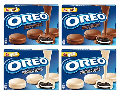Oreo milk choc 2x246g Oreo blanco choc 2x246g galletas de oreo cubiertas con chocolate con leche o chocolate blanco (2x2)