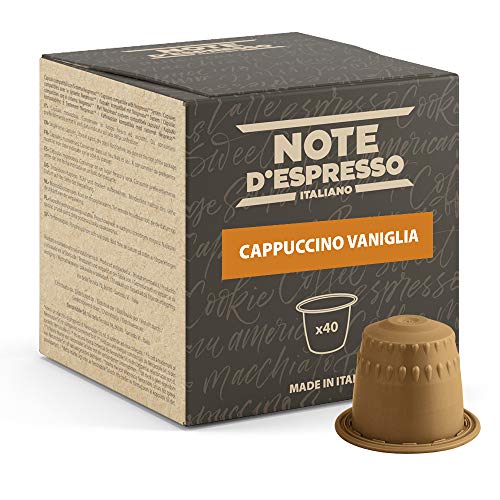 Note d'Espresso - Capuchino Vainilla - Cápsulas compatibles con Cafeteras NESPRESSO - 40 caps
