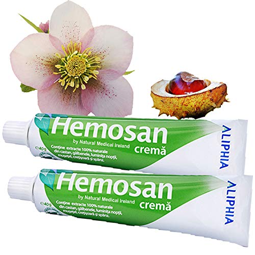 Natural Medical - Hemosan, paquete de 2 – Crema de alivio rápido para picor, fisuras anales, hemorroides, eczemas anales, Pruritus ANI – 100% ingredientes naturales
