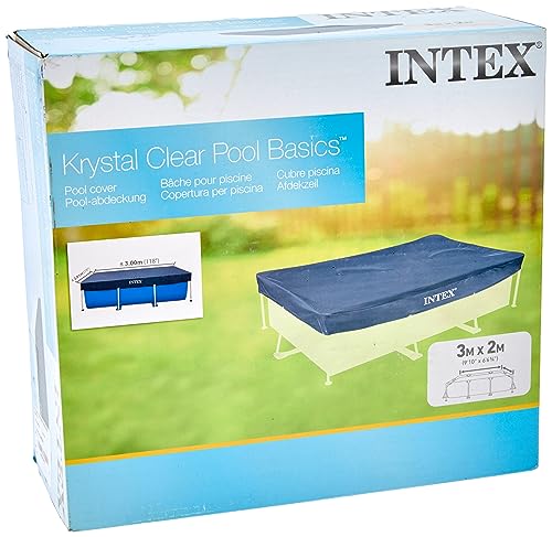 Intex 28038 - Cobertor piscina rectangular Prisma/small frame 300 x 200 cm, Color Azul