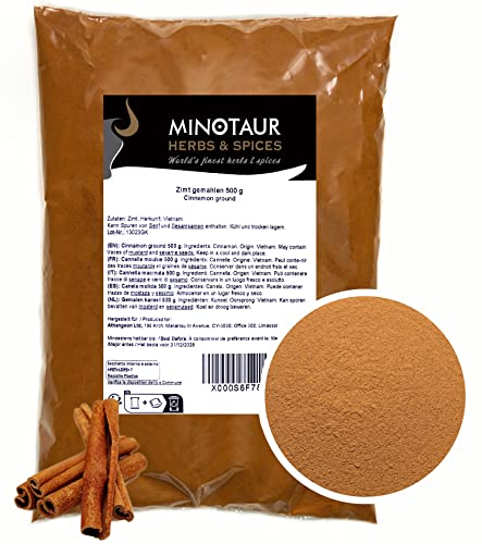 Minotaur Spices | Canela molida | Canela en Polvo Suave | 2 x 500 g (1 Kg)