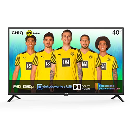 CHiQ TV L40G5W, 2022 Televisión 40 Pulgadas FHD LED 1080p, No Smart TV, Decodificador de BLU-Ray USB, Dolby Audio, sintonizador (DVB-T/T2/C/S/S2), HDMI/USB/Auriculares/Ci/RF