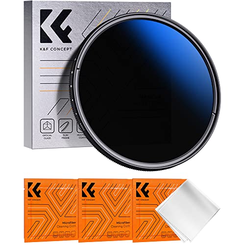 K&F Concept Nano-K Filtro Variable ND2-400 (1-9 Pasos) de Rosca Vidrio óptico con Nano-Revestimiento de 18 Capas para Objetivo 67mm