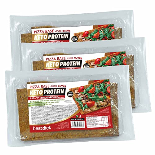 Bestdiet Keto Protein - Pizza masa - Suelo para la preparación de su pizza - (paquete de 3 x 180 g)
