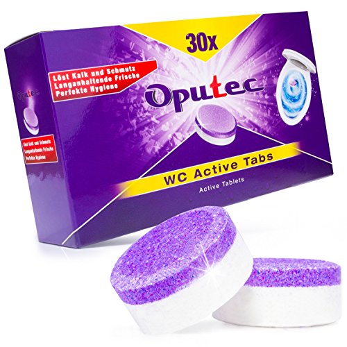 30x Oputec WC Active Tabs: Para la limpieza de WCs, inodoros y urinarios, fabricado en Alemania